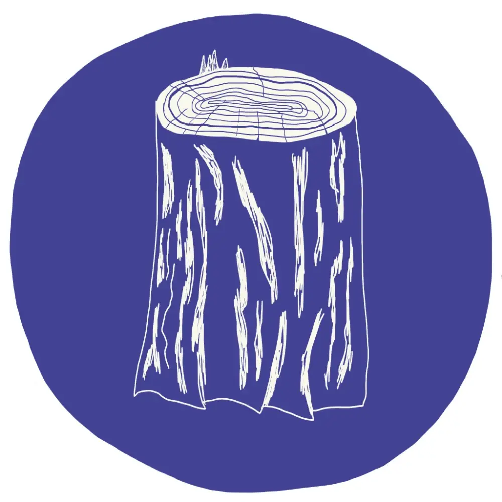 Illustration of a tree stump